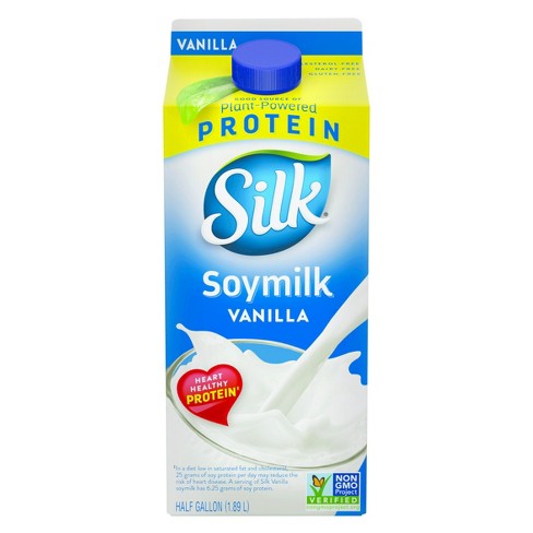 Silk Vanilla Soy Milk - 0.5gal : Target