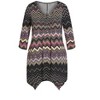 Avenue Women's Plus Size Holly Hanky Hem Print Tunic - 4 of 4