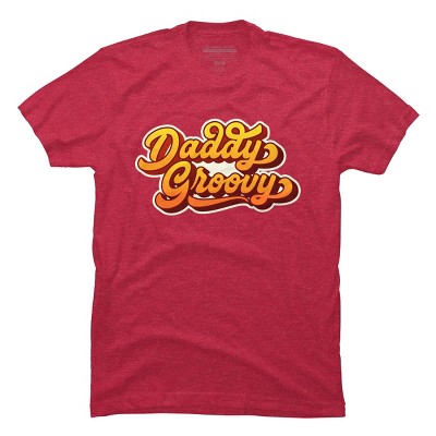 Men's Design By Humans Retro Vintage Daddys Groovy By AmberDawn888 T-Shirt