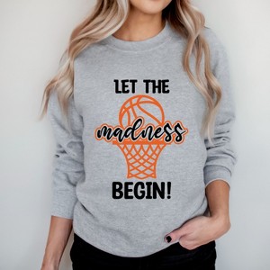 Simply Sage Market Women's Graphic Sweatshirt Basketball Madness Hoop - 1 of 4
