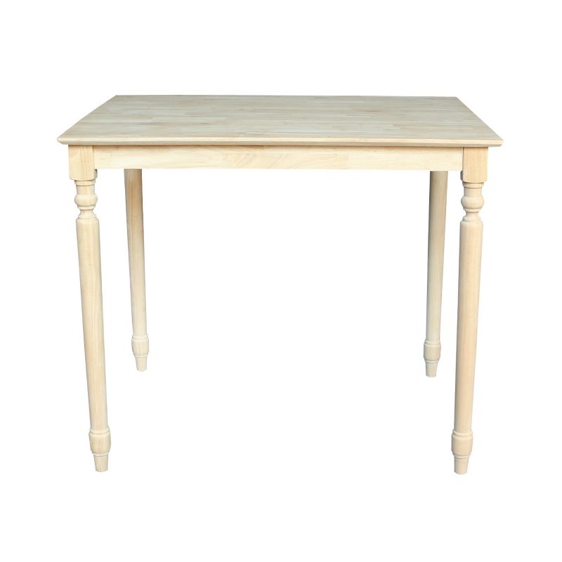 30" X 42" Solid Wood Counter Height Table Unfinished - International Concepts, 3 of 8