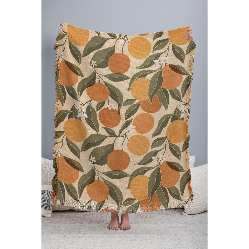 Cuss Yeah Designs Abstract Oranges Woven Throw Blanket - Deny Designs, 3 of 8