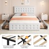 Whizmax Bed Frame with 4 Storage Drawers and Headboard, Faux Leather Upholstered Platform Bed Frame with Wooden Slats Support,  No Box Spring Needed - 4 of 4