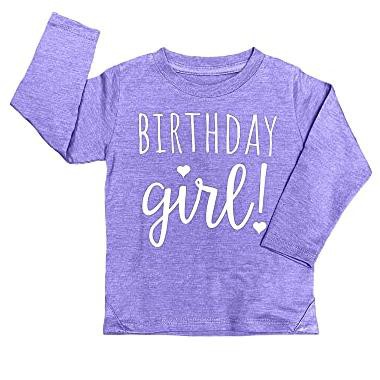Lalo & Luna Happy Birthday T-Shirt (Girls 1 to 12) Sassy Kids Party Tee - Sweet Baby/Toddler Outfit