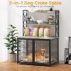Dog Crate Furniture, Heavy Duty Dog Kennel Furniture with Storage Shelves, Decorative Indoor Dog Cage with 4 Doors - 4 of 4