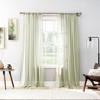 50"x96" Archaeo Sheer 100% Cotton Curtain Panel Moss Green: Transitional Voile, Rod Pocket, Indoor Use, Machine Washable - 2 of 4