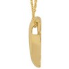 Pompeii3 1/2ct Three Stone Yellow Gold Diamond Pendant Necklace - 3 of 4