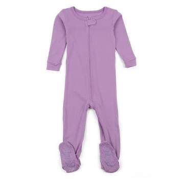 Leveret Toddler Footed Cotton Solid Classic Color Pajamas