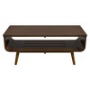 Space-Saving Solid Wood Coffee Table with Slatted Storage Compartment and Removable Legs for Living Room or Bedroom - 3 of 4