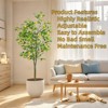 6FT Artificial Lemon Tree, Potted Faux Lemon Tree With Realistic Leaves and Fruits, White Planter Artificial Tree for Home Office Living Room - 4 of 4