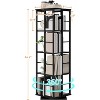 Rotating Bookcas,4-Tier Corner Shelf,Organizer with Industrial Metal Frame 360° Narrow Swivel Bookshelves for Living Room, Bedroom - 2 of 4