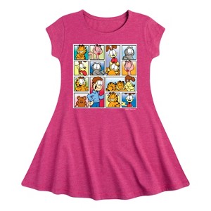 Girls' - Garfield - Friends Fit & Flair Cap Sleeve Dress - 1 of 2