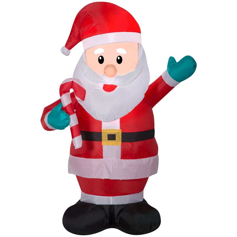 Gemmy Christmas Airblown Inflatable Santa, 3.5 ft Tall, Multi, 1 of 4