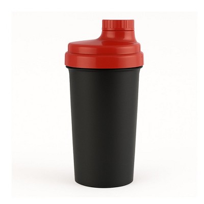 Amber Fight Gear Shaker Glass with Cap No. 3, Durable BPA-Free Polymer, Leak-Proof, Effective Protein Mixing, Portable,Versatile for Gym & Sports, Red