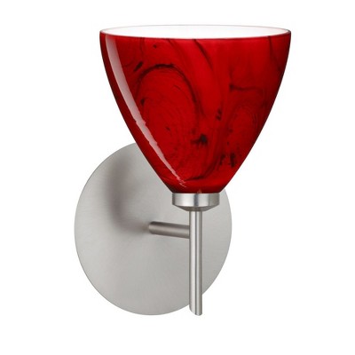 Besa Lighting Mia 1 - Light Wall Light in  Satin Nickel