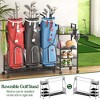 MOEPISY Golf Bag Storage Rack for Garage with Wheels, Organizer for Golf Bag and Equipment Accessories - 3 of 4