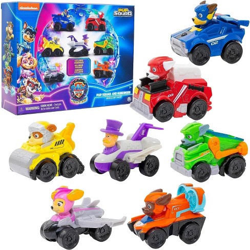 Paw Patrol The Mighty Movie Toy Vehicle Set 7 Cars Trucks W Mayor Humdinger Action Figure Rubble Chase Skye More Christmas Gift For Kids Target