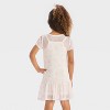 Toddler Girls' Hello Kitty Sporty Mesh Double Layer Dress - Ivory - 3 of 4