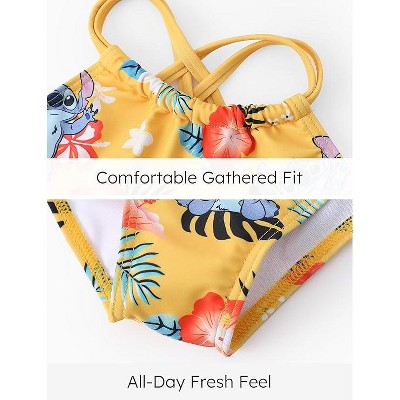 Stitch Disney Stitch Juniors Hawaii Summer Floral One Piece Swimsuits Stitch Yellow 10-11.5 — фото 3