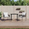 vidaXL Patio Dining Set with Cushions Outdoor Furniture Poly Rattan and Steel - Brown 31.5" Table Length 2 Items - 2 of 4