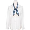 Elerevyo Women's Satin Polka Dots Square Contrast Color Silky Neck Scarves 27.6" 1 Pc - 2 of 4