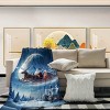 Lomsoe Christmas Santa Claus Print Flannel Blanket - All Seasons Soft and Warm Perfect for Living Room Decor, Sofa, Bed, Travel - 3 of 4