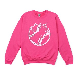 Simply Sage Market Women's Graphic Sweatshirt Game Day Baseball - 1 of 3