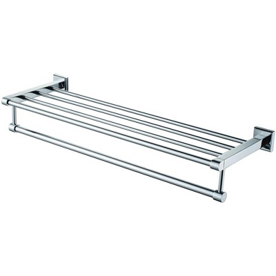ALFI AB9596 Polished Chrome 24 inch Towel Bar & Shelf Bathroom Accessory