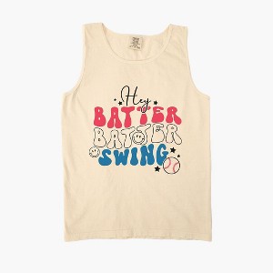 Simply Sage Market Women's Batter Batter Red White Blue Garment Dyed Heavy Weight Tank - 1 of 2