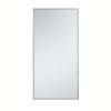 Elegant Lighting Metal frame rectangle mirror 18 inch in silver - 2 of 2