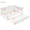 Daybed with Twin Trundle, Wooden Day Bed Pull Out with USB Ports and Storage Shelf, Twin Size Frame for Kids or Guests-Maison Boucle - 4 of 4