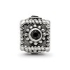 Black Bow Jewelry Sterling Silver Square Cubic Zirconia Bead Charm - 3 of 4
