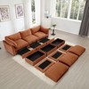 3-Seater Modular Sectional Sofa with Storage Drawers and 3 Ottomans, Chenille Sofa for Living Room, Wide Seat Sleeper Sofa for Home Theater-Koiai - 2 of 4