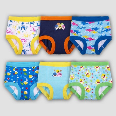 Pink Fong Baby Shark 7PCS Boy's Briefs Underwear 100% Cotton Size