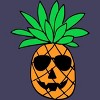 Women's Design By Humans HALLOWEEN PINEAPPLE PUMPKIN THEMED By Ujangkasep Racerback Tank Top - 2 of 3