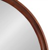 Kate & Laurel All Things Decor 30" Hatherleigh Round Wood Wall Mirror Diameter Walnut Brown - 3 of 4