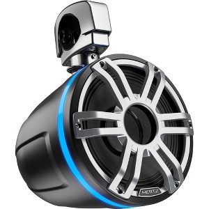 Hertz HTX 8H S-FL-G - Marine Tower Horn 8'' FLAT Black with Gray Sports Grille, Sold Individually - 1 of 1