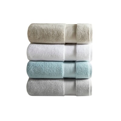Oversized Soft Plush Gray Cotton Hand Towel Set