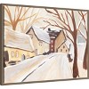 30"x23" Amanti Art Snowy Street I by Annie Warren Framed Canvas Wall Art - 2 of 4