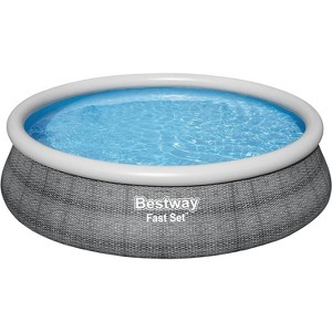 Bestway - Fast Set PVC 15' Above Ground Round Inflatable Swimming Pool Set - 1 of 4