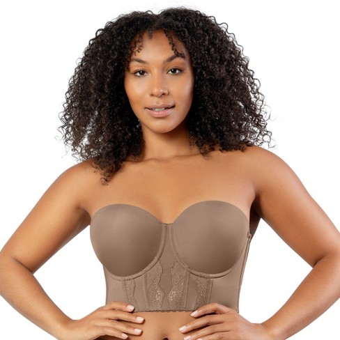Women's Strapless Bra Plus Size Underwire Convertible Non Padded Bralette  44G 