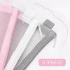 Fmeida 3 Pieces Pencil Case Set, Clear Exam Pencil Pouch, Nylon Mesh Zipper Pen Case Bag Black - 4 of 4