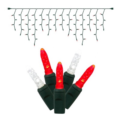 Vickerman 70 Red-pure White M5 Led Icicle Light On Green Wire, 9 ...