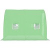 vidaXL Greenhouse Green Polyethylene mesh fabric, Galvanized steel Medium - 4 of 4