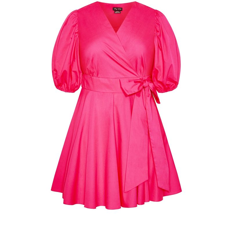 Women's Plus Size  Elisha Dress - shock pink | CITY CHIC, 3 of 6
