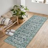 Washable Floral Area Rug, Non-Slip Low Pile Carpet for Living Room, Bedroom & Office Rug with Floral Pattern - 4 of 4