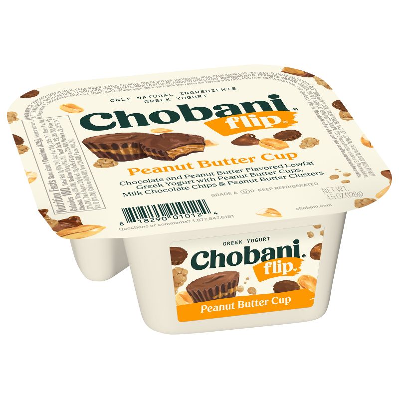 Chobani Flip Low-Fat Chocolate Peanut Butter Cup Greek Yogurt- 4.5oz, 4 of 8