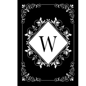 Briarwood Lane Everyday Double Sided Garden Flag 12x18 For Outdoor Black and White Monogram W Garden Flag Flags For Outside - 1 of 4