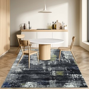 Abstract Area Rug Oriental Throw Rugs Modern Distressed Rug For Living Room, - 1 of 4