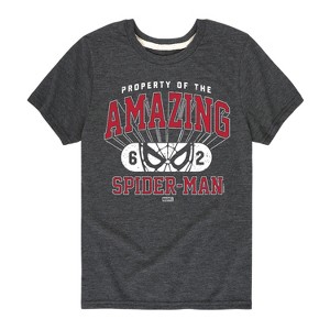 Boys' - Marvel - Property Of Spider Man Short Sleeve Graphic T-Shirt - 1 of 4